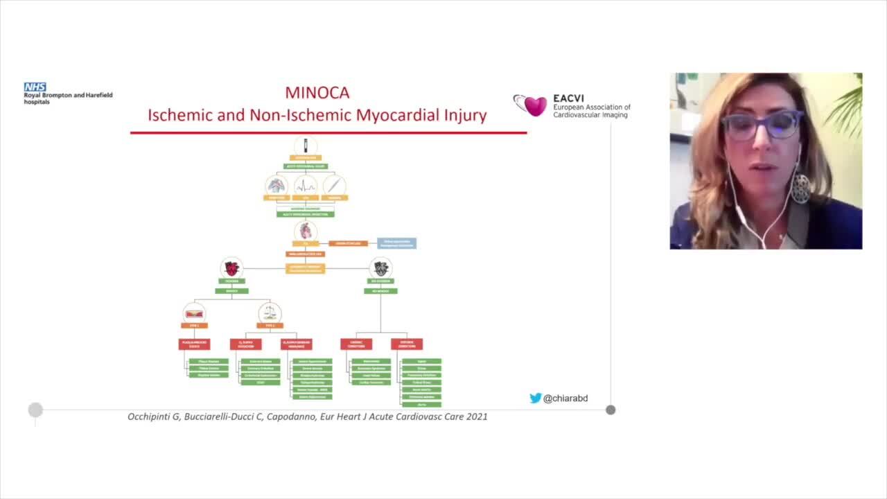Role of MMI in the diagnosis and prognosis of myocardial infarction with nonobstructive coronary arteries (MINOCA) disease (in collaboration with the EACVI Task Force of the Women in CV Imaging)
