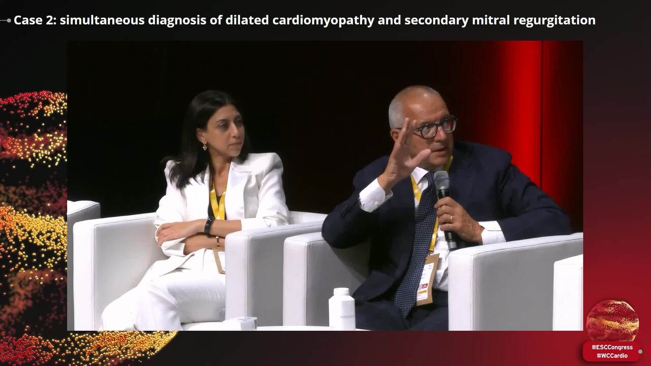 Case 2: simultaneous diagnosis of dilated cardiomyopathy and secondary mitral regurgitation