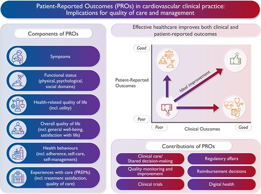 Placing patient-reported outcomes at the centre of cardiovascular clinical practice: implications for quality of care and management A statement of the ESC Association of Cardiovascular Nursing and Allied Professions (ACNAP), the Association for Acute CardioVascular Care (ACVC), European Association of Percutaneous Cardiovascular Interventions (EAPCI), European Association of Preventive Cardiology (EAPC), Heart Failure Association (HFA), European Heart Rhythm Association (EHRA), European Association of Cardiovascular Imaging (EACVI), ESC Regulatory Affairs Committee, ESC Advocacy Committee, ESC Digital Health Committee, ESC Education Committee, and the ESC Patient Forum