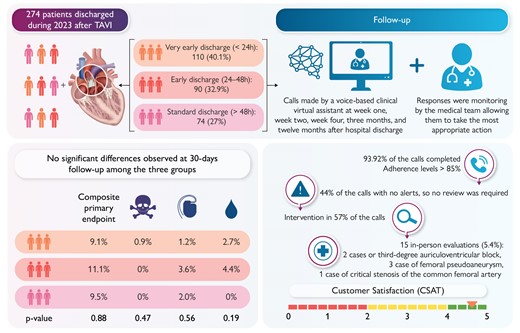 Early discharge programme after transcatheter aortic valve implantation based on close follow-up supported by telemonitoring using artificial intelligence: the TeleTAVI study
