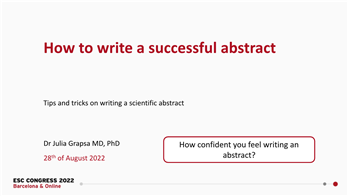 How to write a successful abstract.