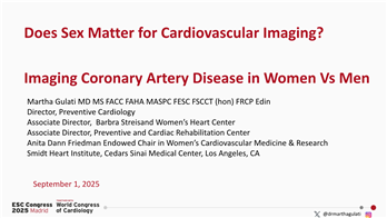 Imaging coronary artery disease in women vs. men